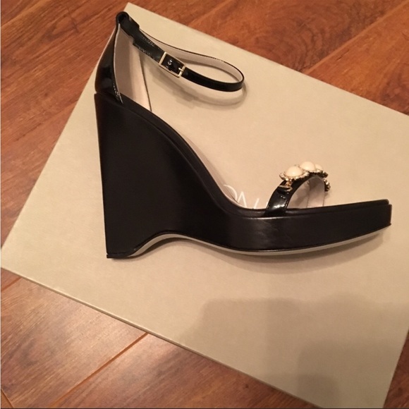 Jason Wu's pearly Strap Wedge Brand New in the Box Size 10 - Picture 2 of 8